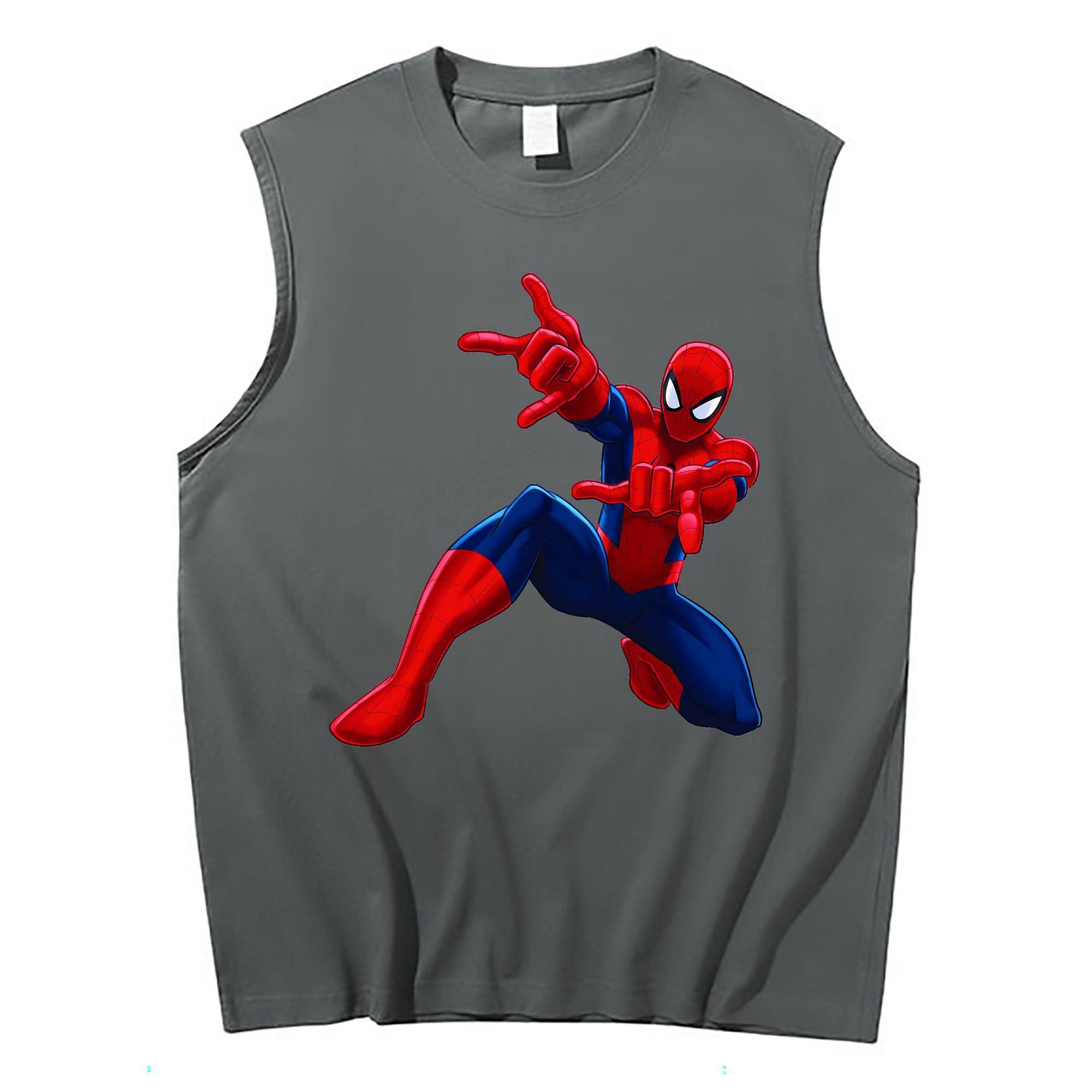 （画像用） Spider Man スパイダーマン コットン100％タンクトップ（フロントプリント）